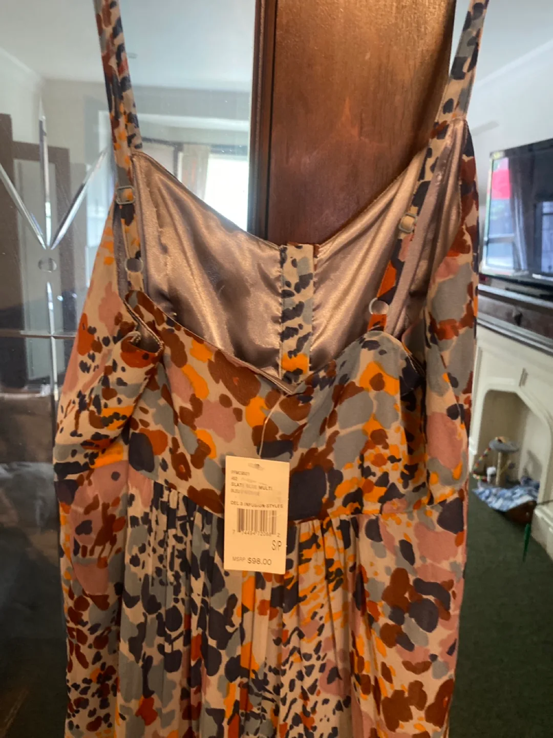 Kensie Slate Blue Multi Dress - Size S image indicator(3)