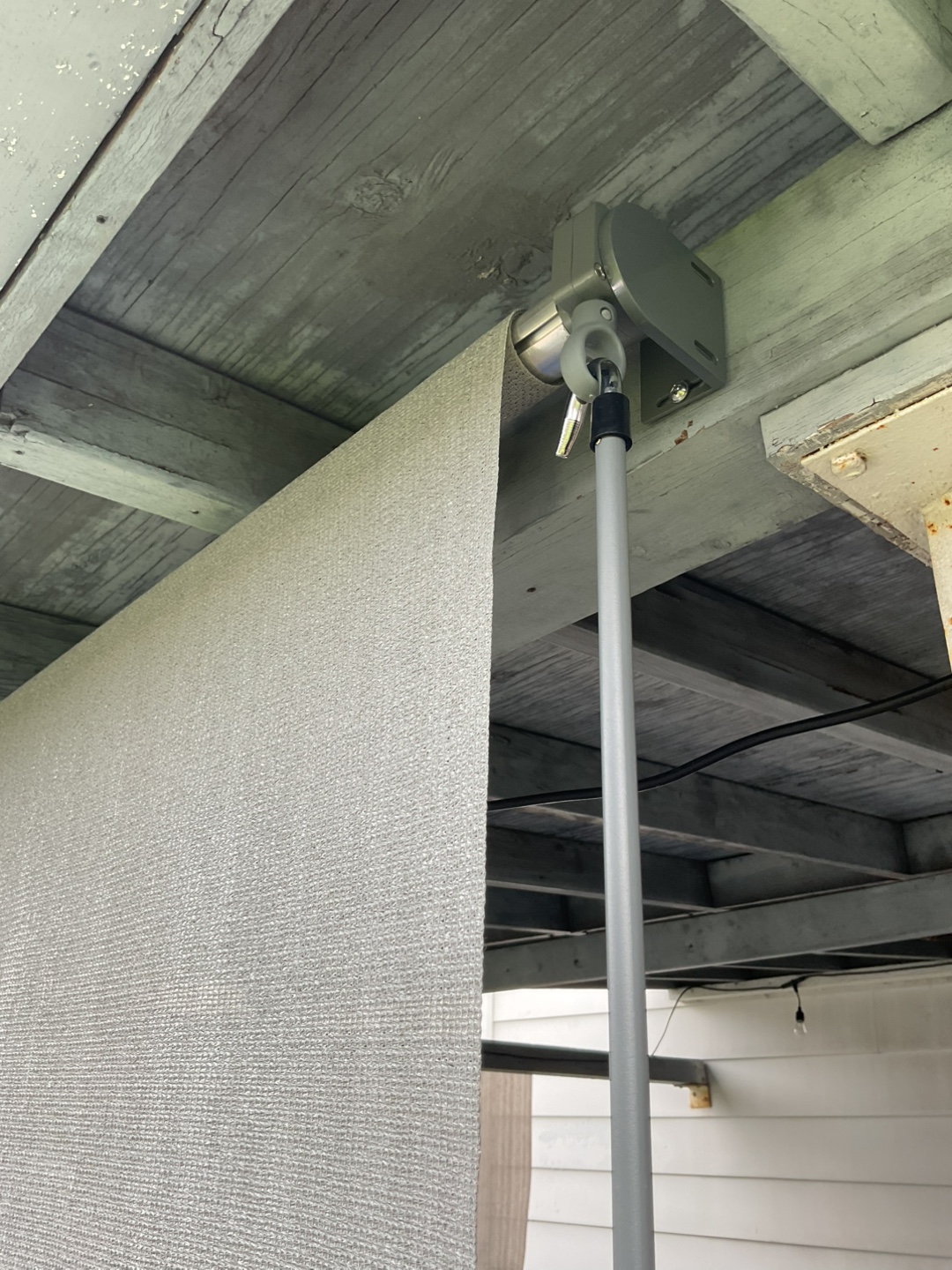 Outdoor Roller Shade 7.5'W x 8'L, Grey - photo 3