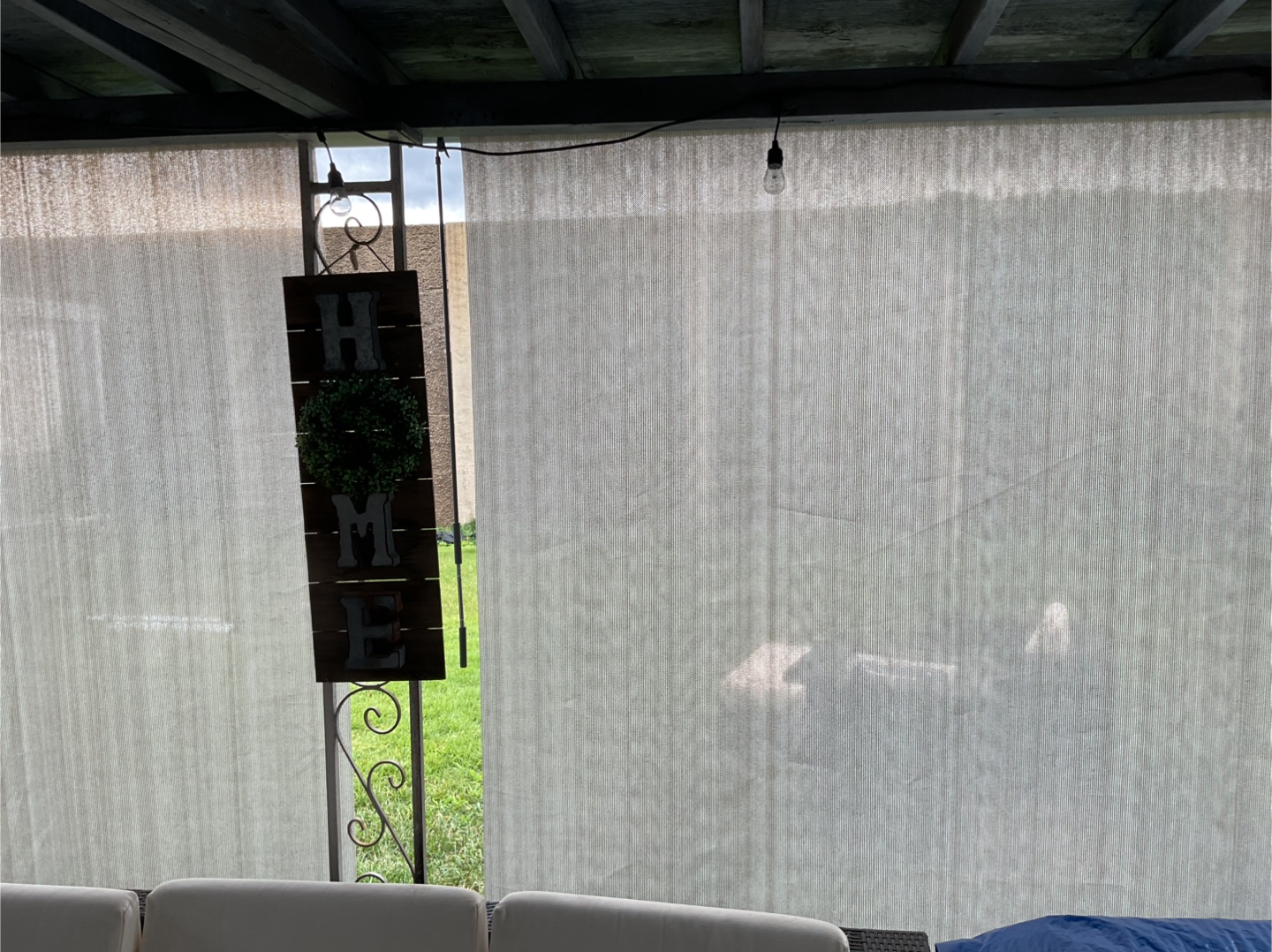 Outdoor Roller Shade 7.5'W x 8'L, Grey - photo 2