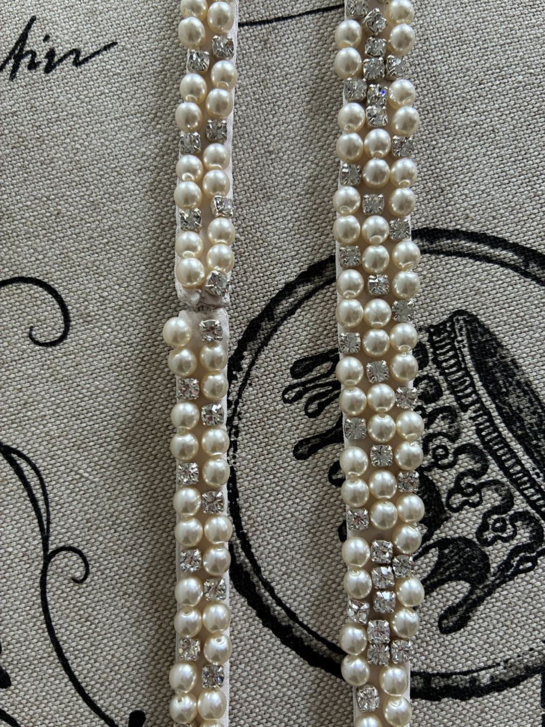 Pearl & Rhinestone Wedding Belt - photo 3