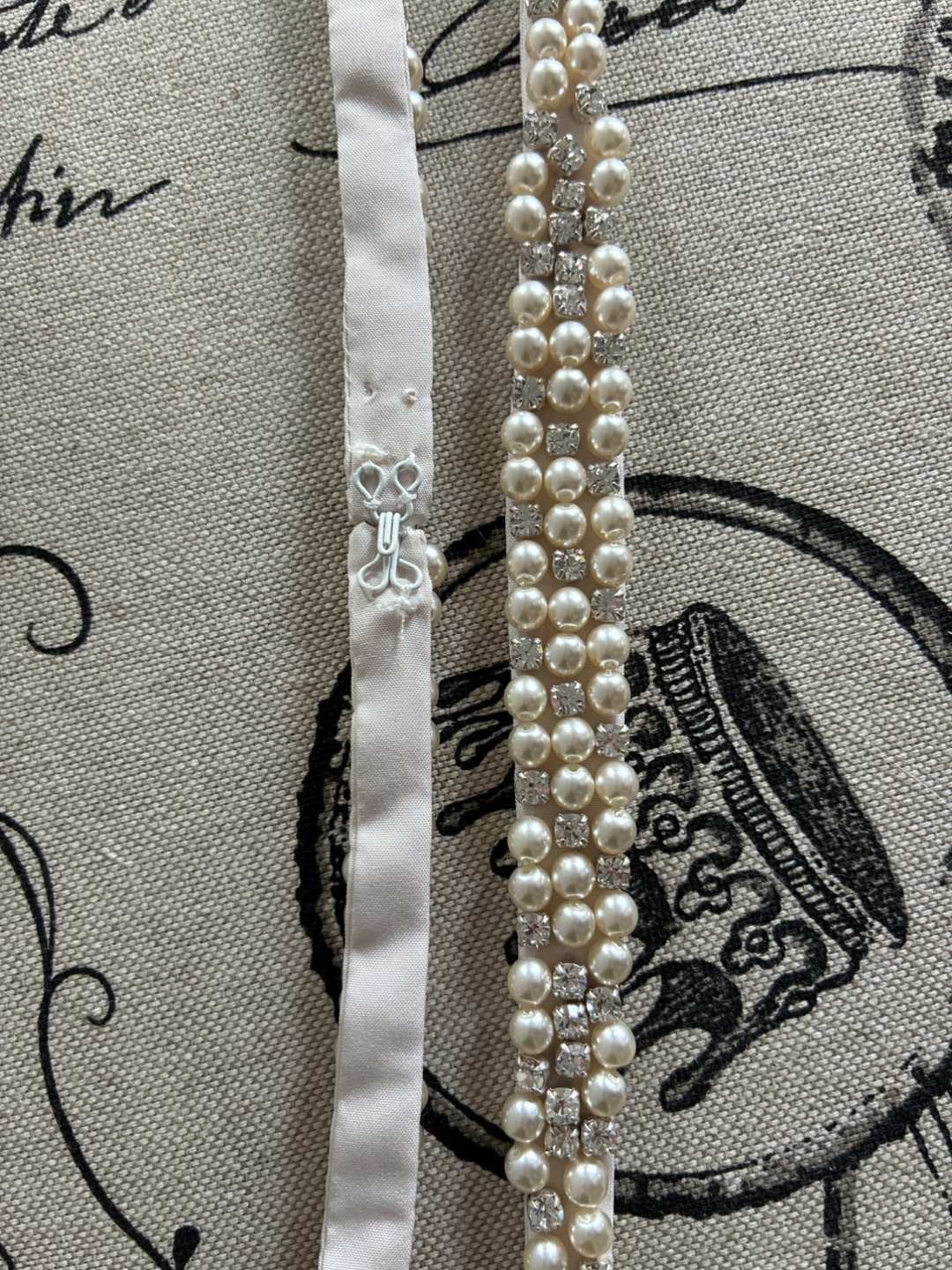 Pearl & Rhinestone Wedding Belt - photo 4