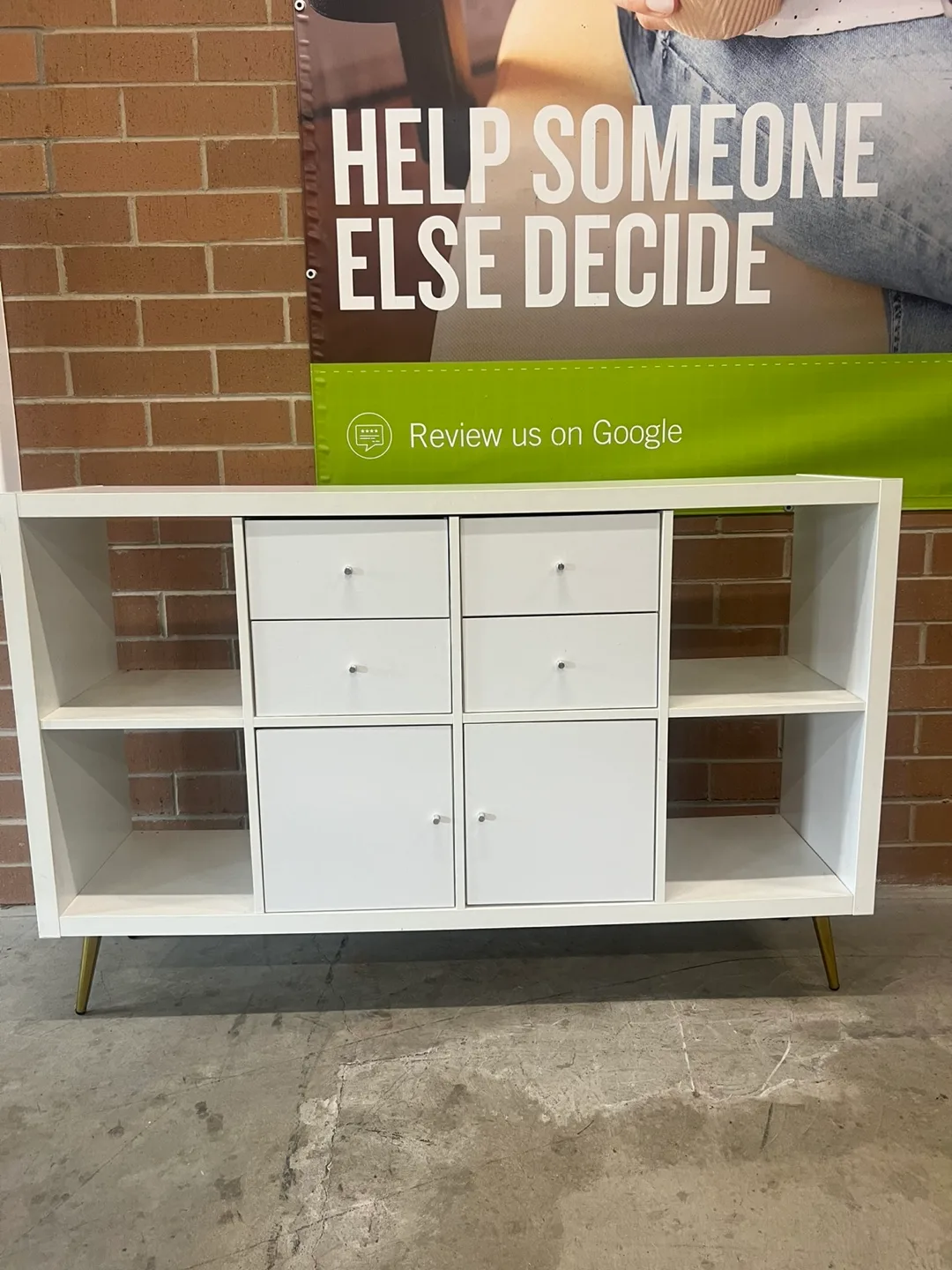 White Storage Cabinet with Drawers & Doors thumbnail