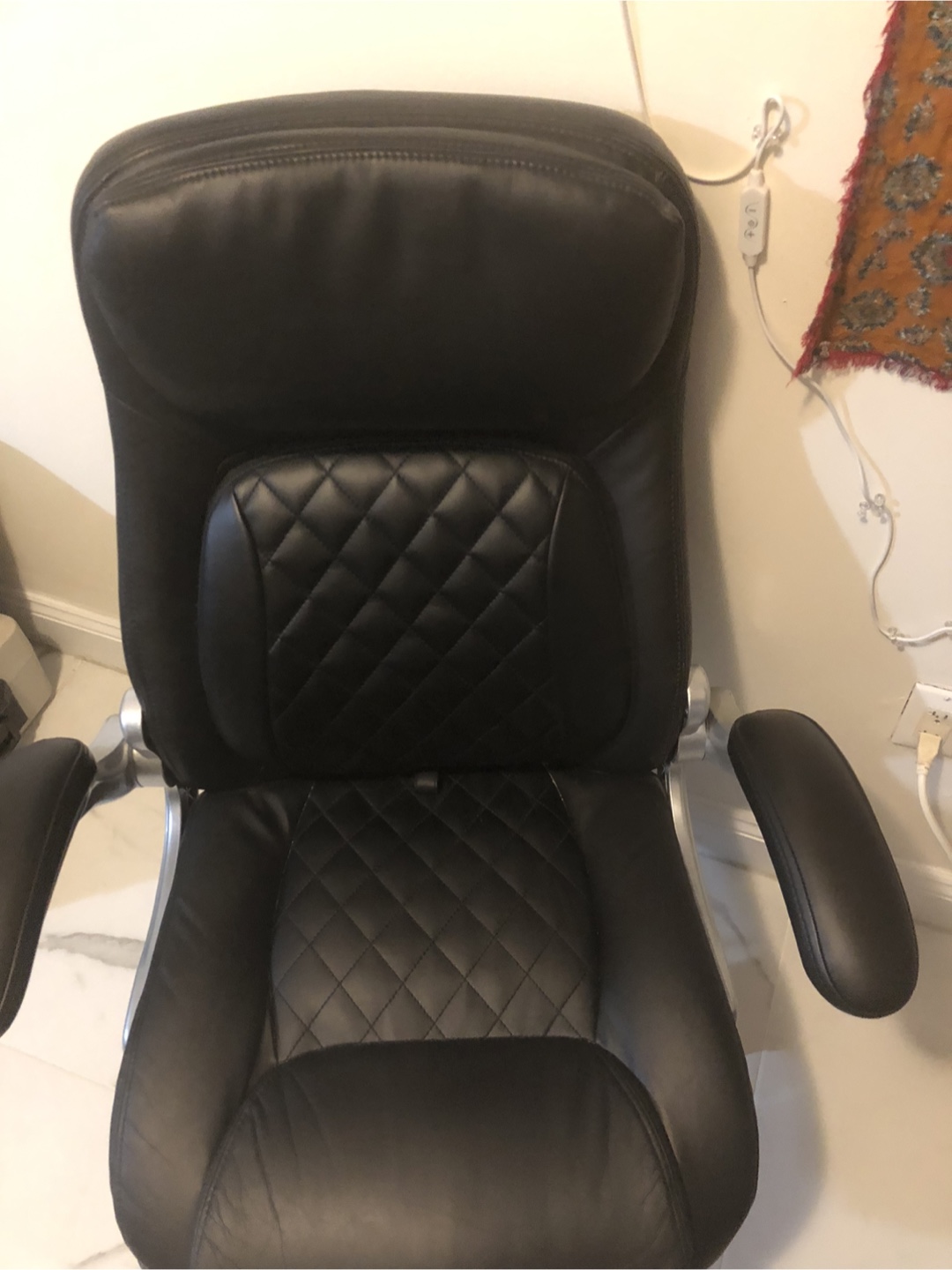 Black Rolling Office Chair with adjustable Back Support - photo 2