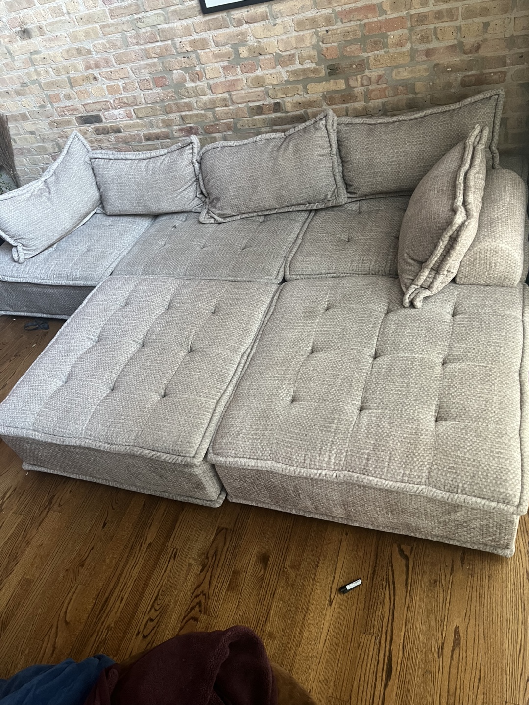 Grey Sectional Sofa (5 pieces + cushions) - photo 2