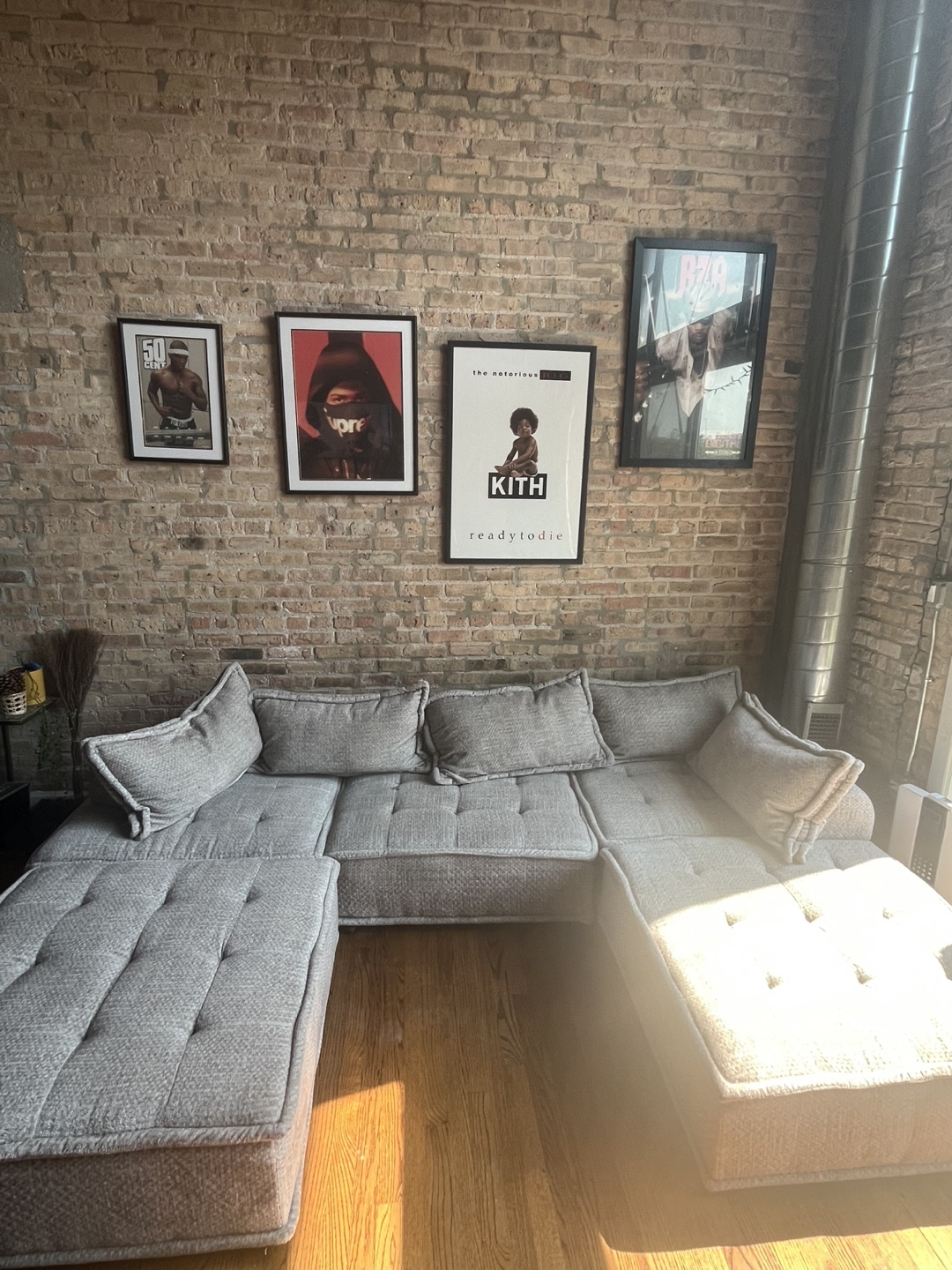 Grey Sectional Sofa (5 pieces + cushions) - photo 5