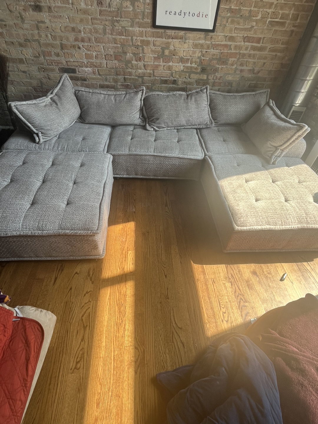 Grey Sectional Sofa (5 pieces + cushions) - photo 4