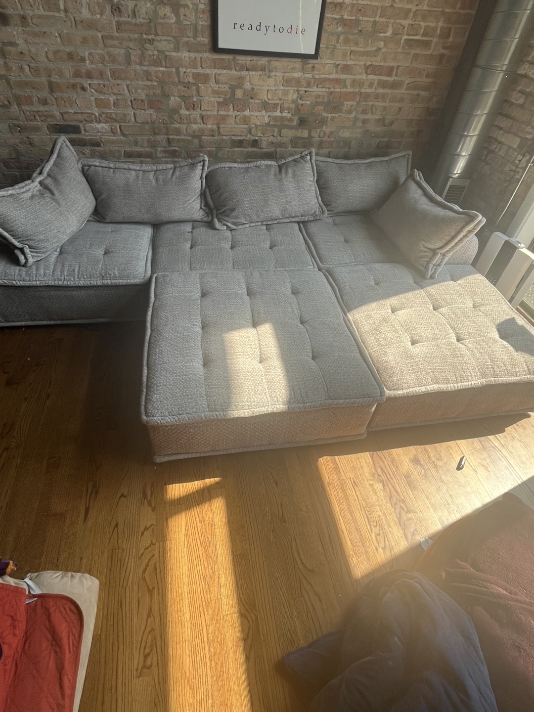 Grey Sectional Sofa (5 pieces + cushions) - photo 3