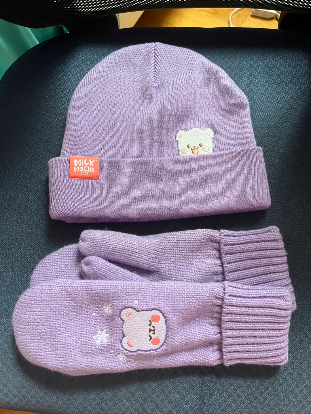 Milk & Mocha Bear Beanie & Mittens Set thumbnail