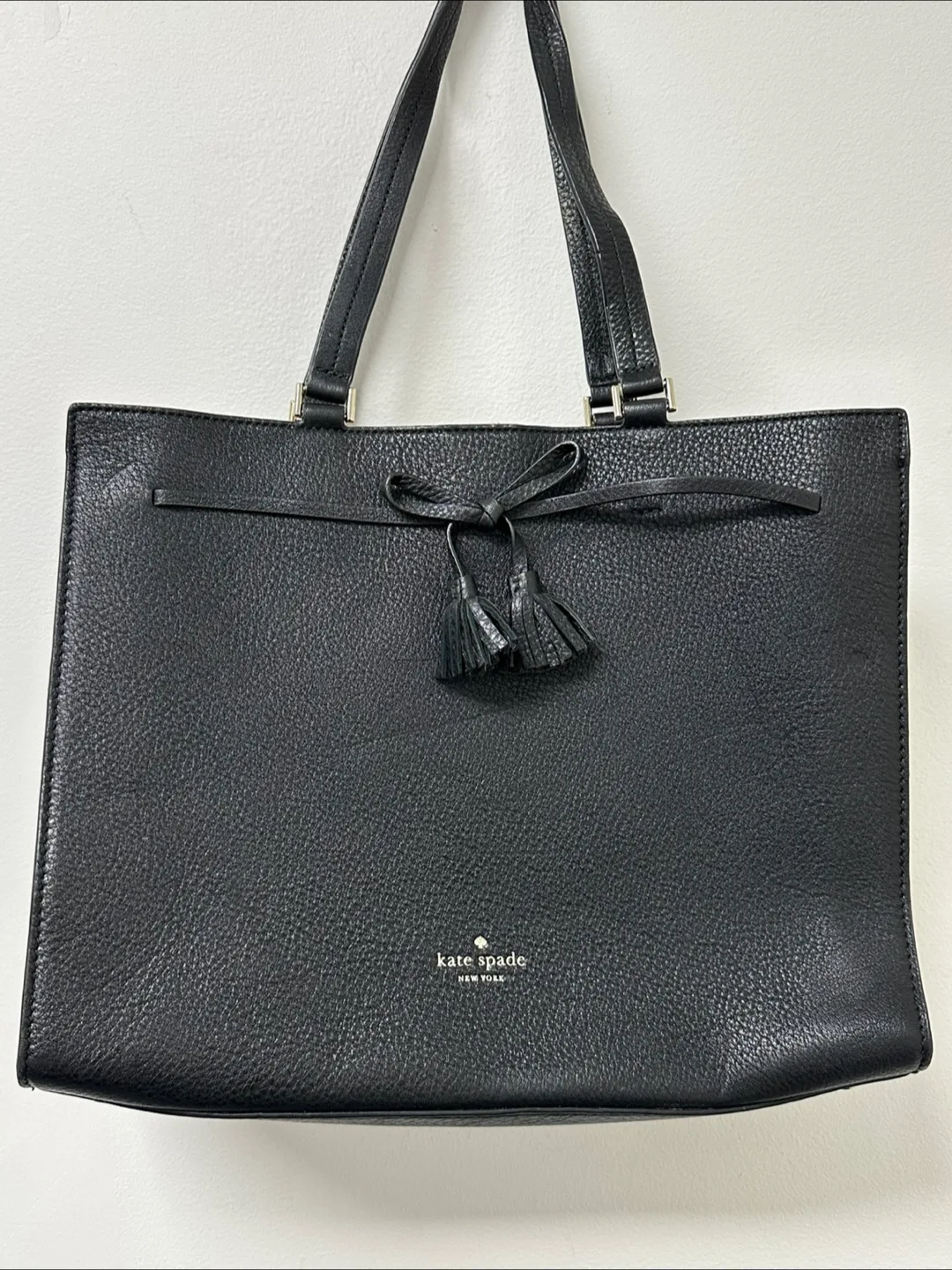 Kate Spade Black Leather Tote Bag image indicator(5)