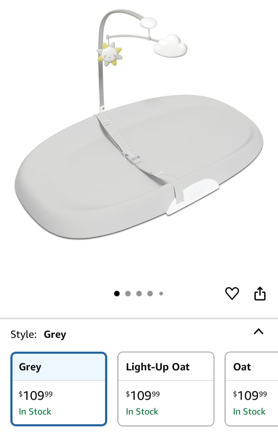 Skip Hop Changing Pad with Mobile - Grey
