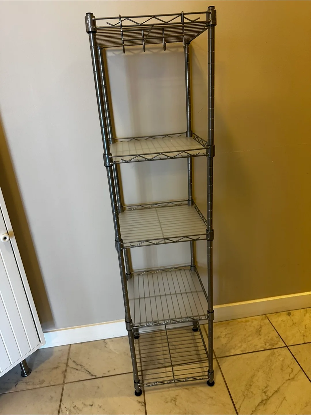 Chrome Metal Wire Shelving Unit thumbnail