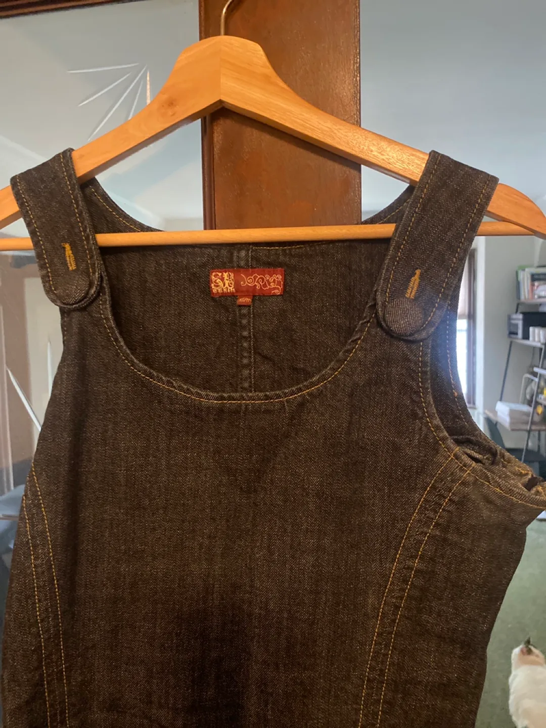 Denim Jumper Dress - Size Small image indicator(2)
