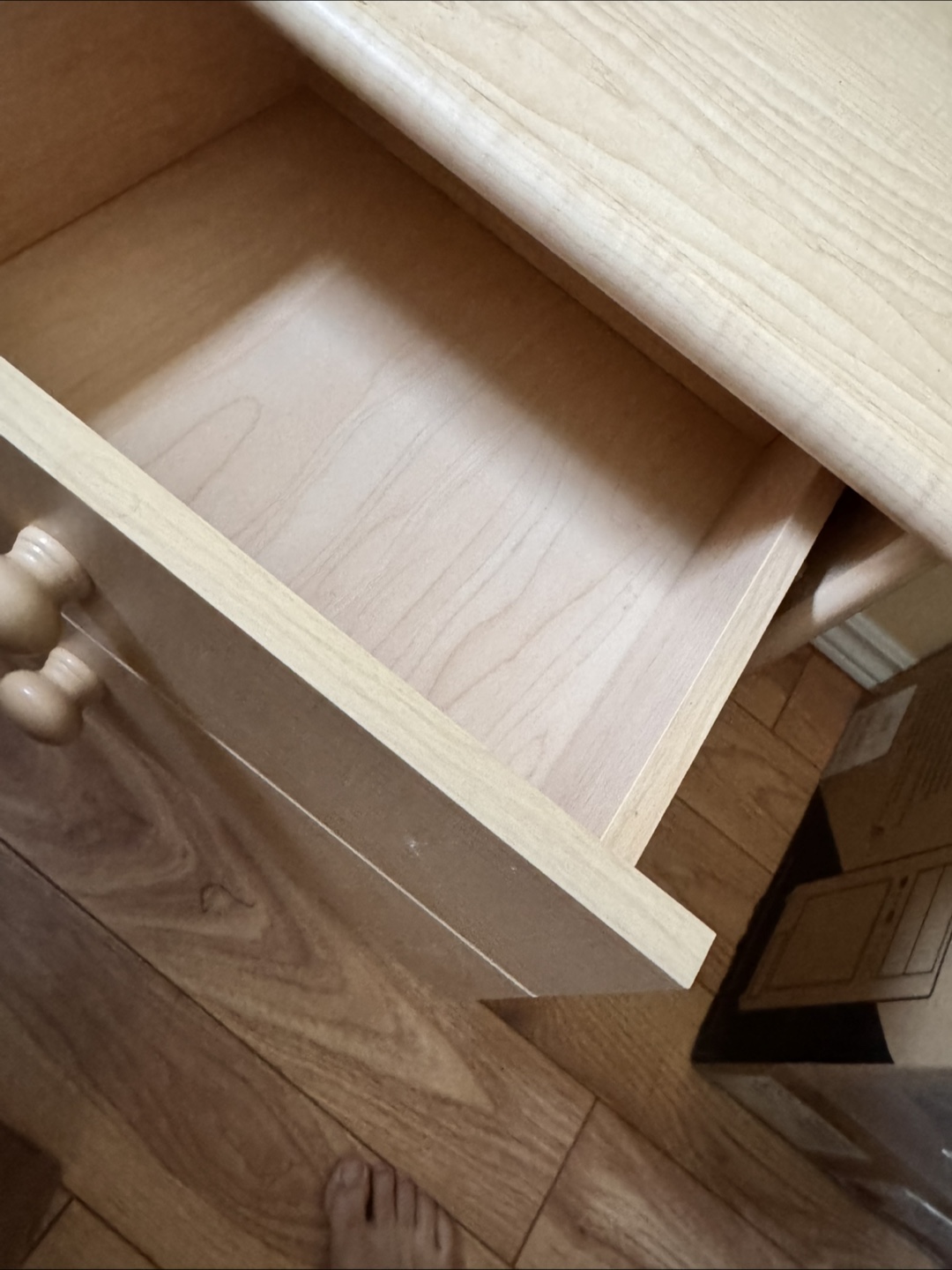 Wooden Nightstand with Drawer - photo 2