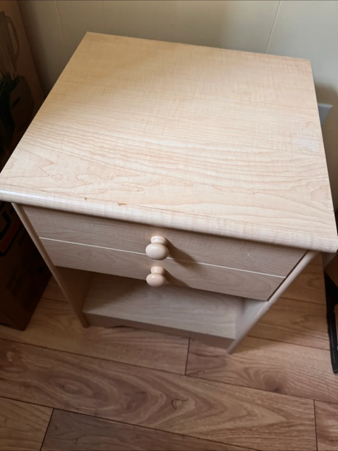 Wooden Nightstand with Drawer thumbnail
