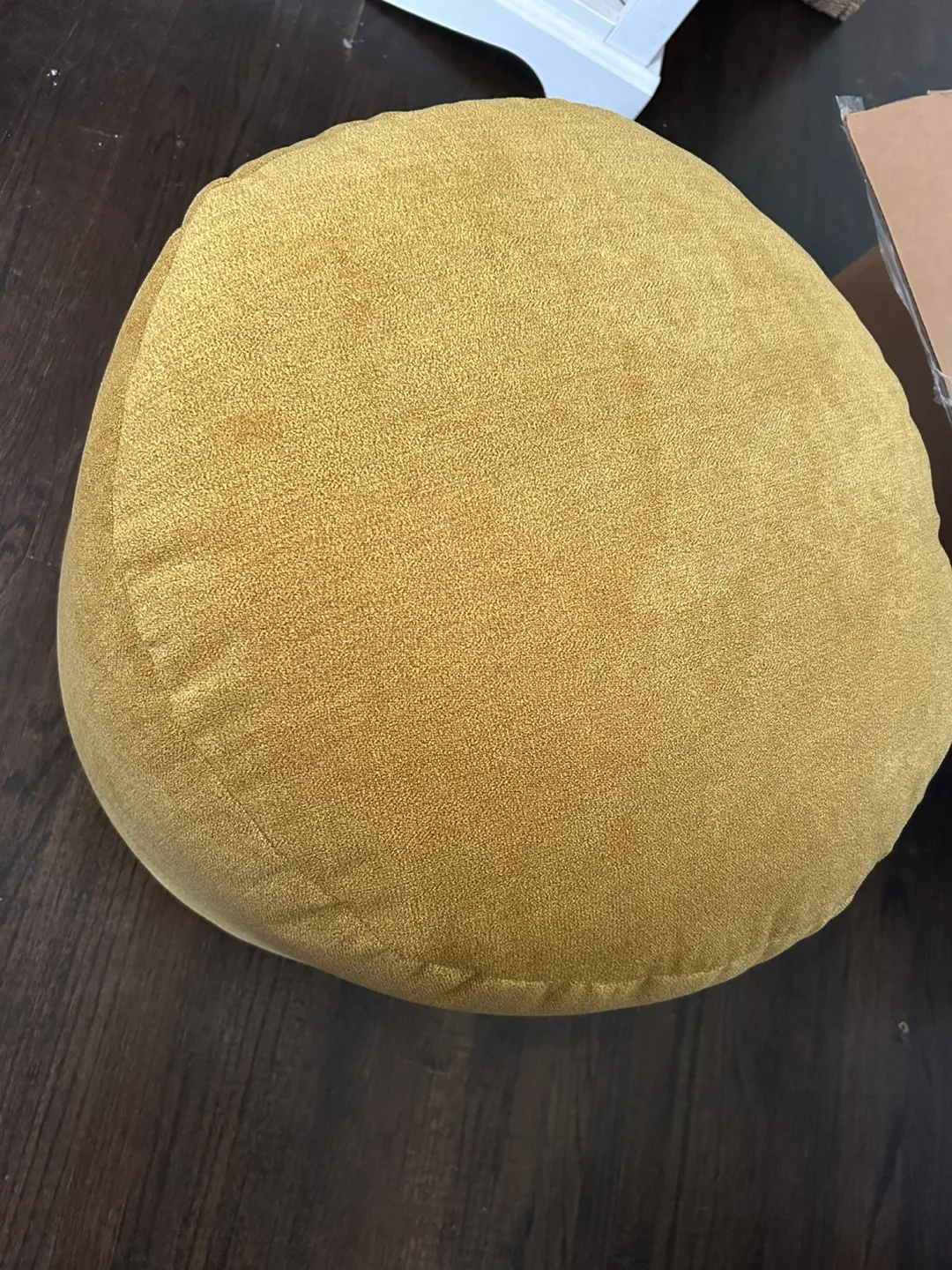 Mustard Yellow Ottoman - 50cm D x 30cm H thumbnail