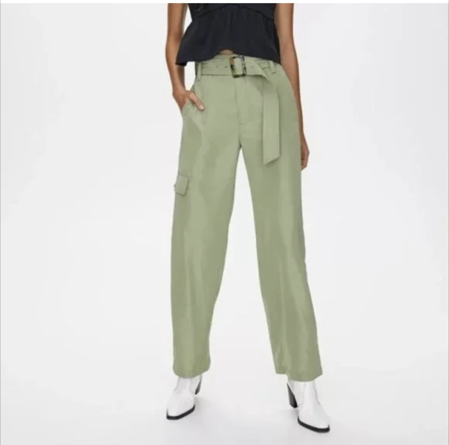Aritzia Little Moon Olive Green Cargo Pants - Size 00