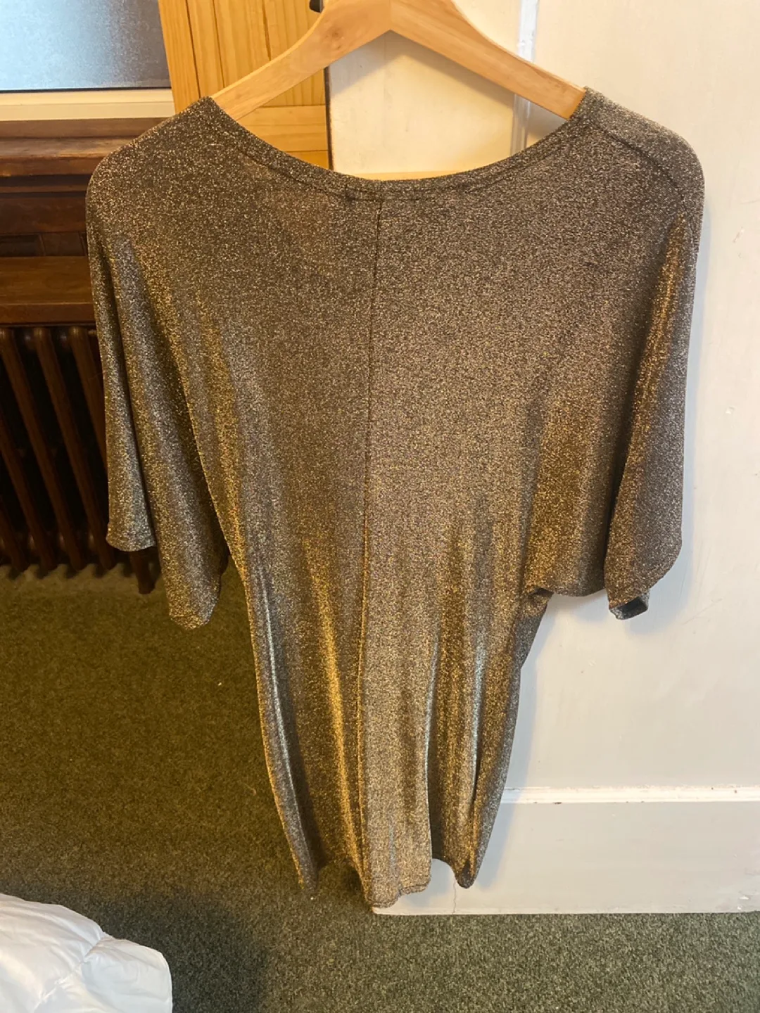 YAYAVOO Gold Sparkle Dress image indicator(2)