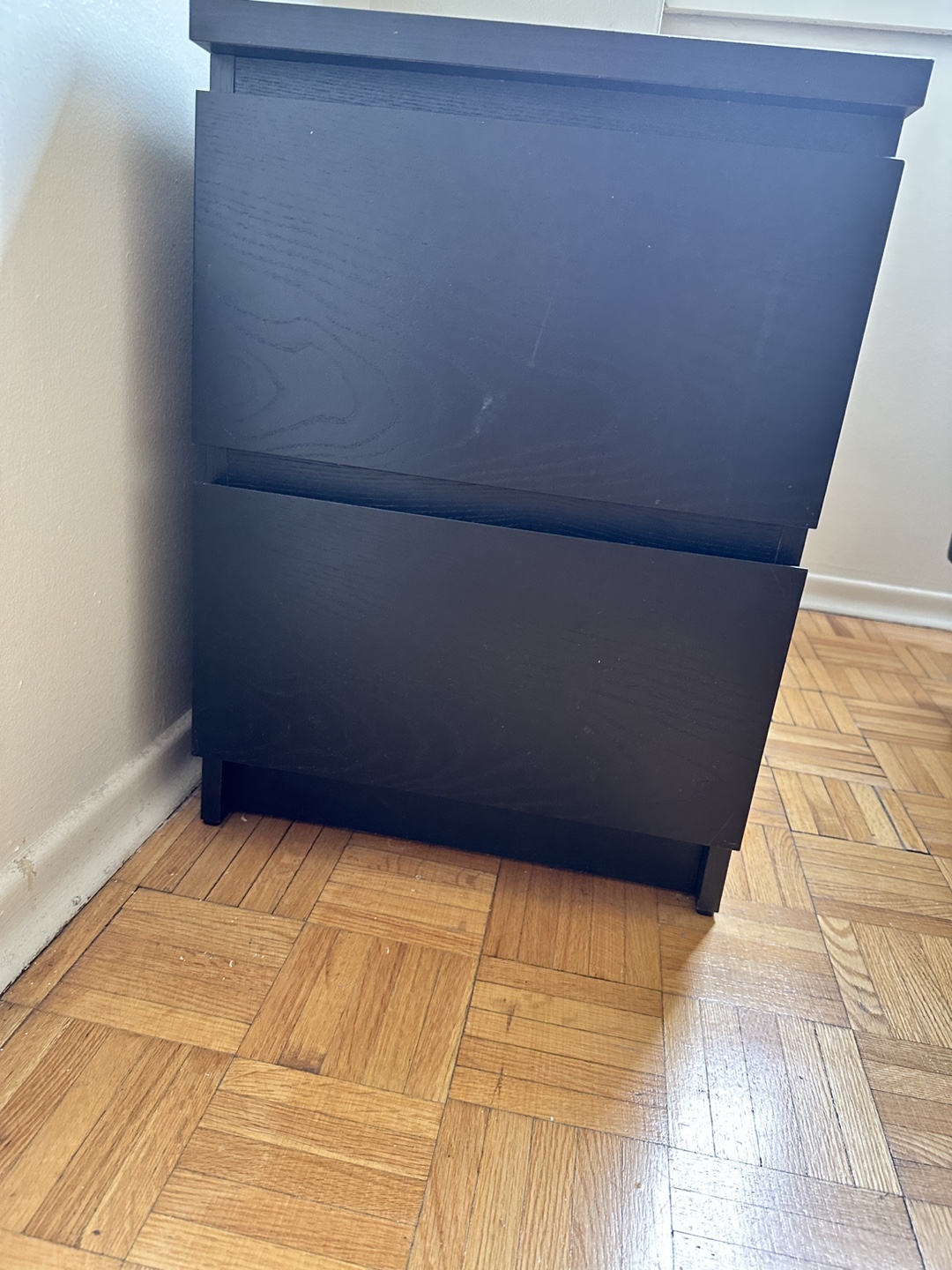 IKEA Black-Brown 2-Drawer Chest - photo 2