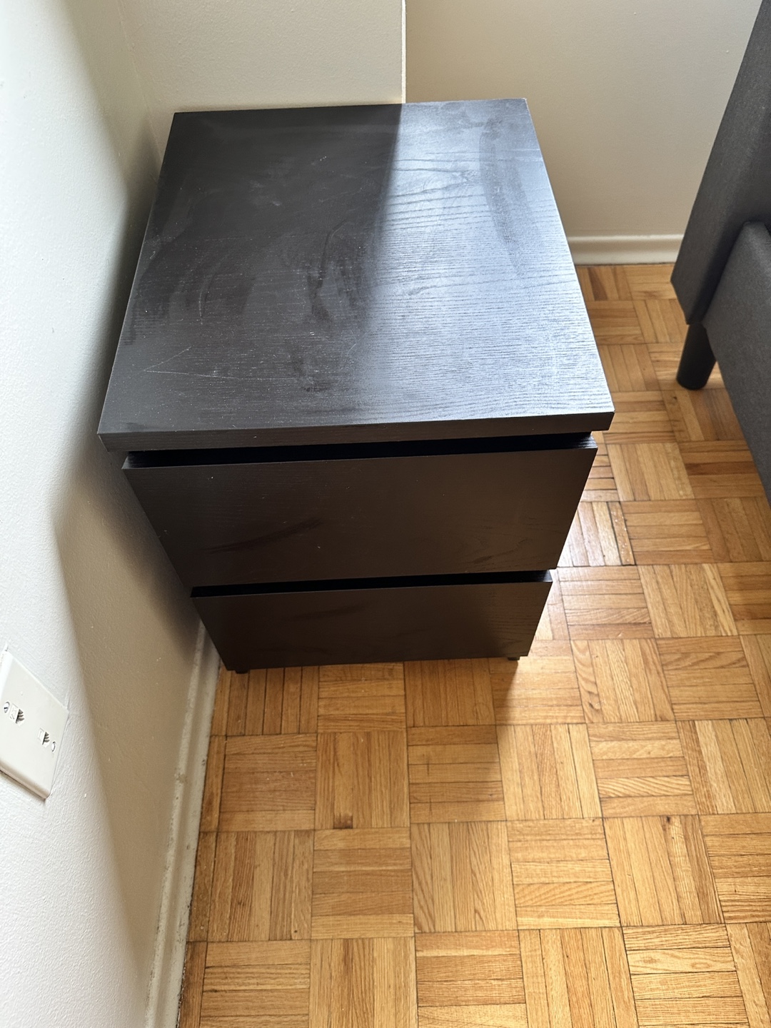 IKEA Black-Brown 2-Drawer Chest - photo 3