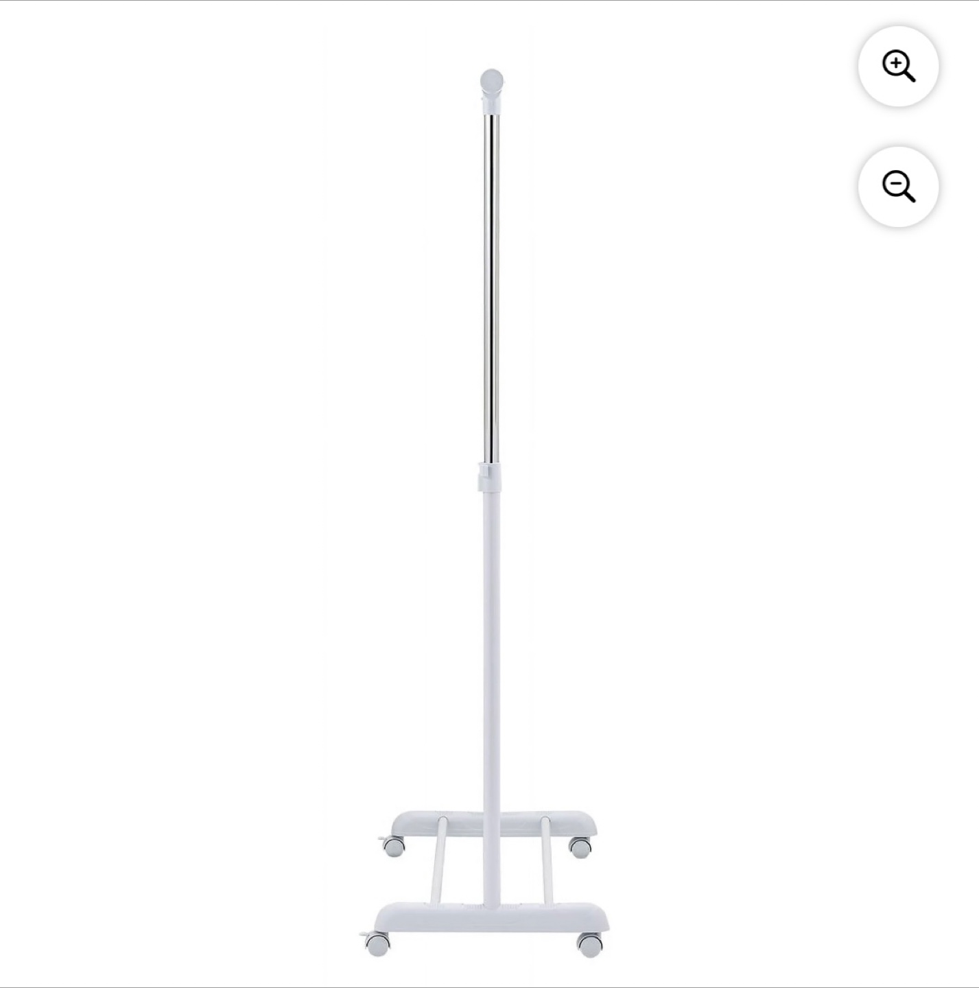 Adjustable Rolling Clothes/Coat Rack - White - photo 3