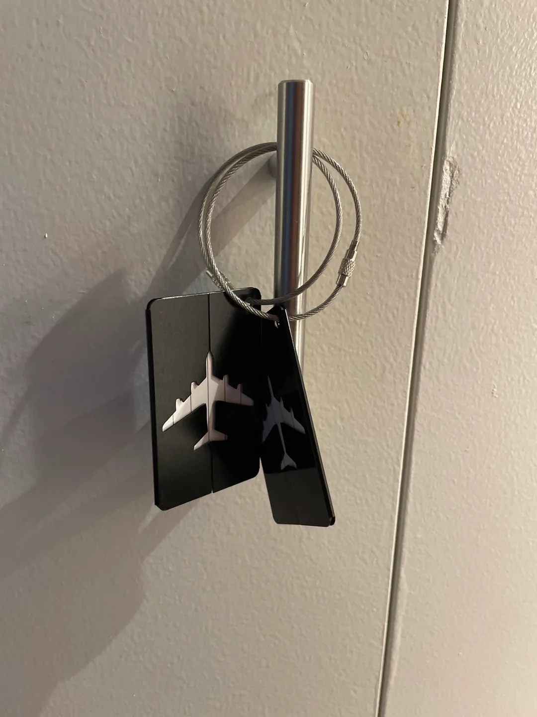 Airplane Luggage Tag - Black thumbnail