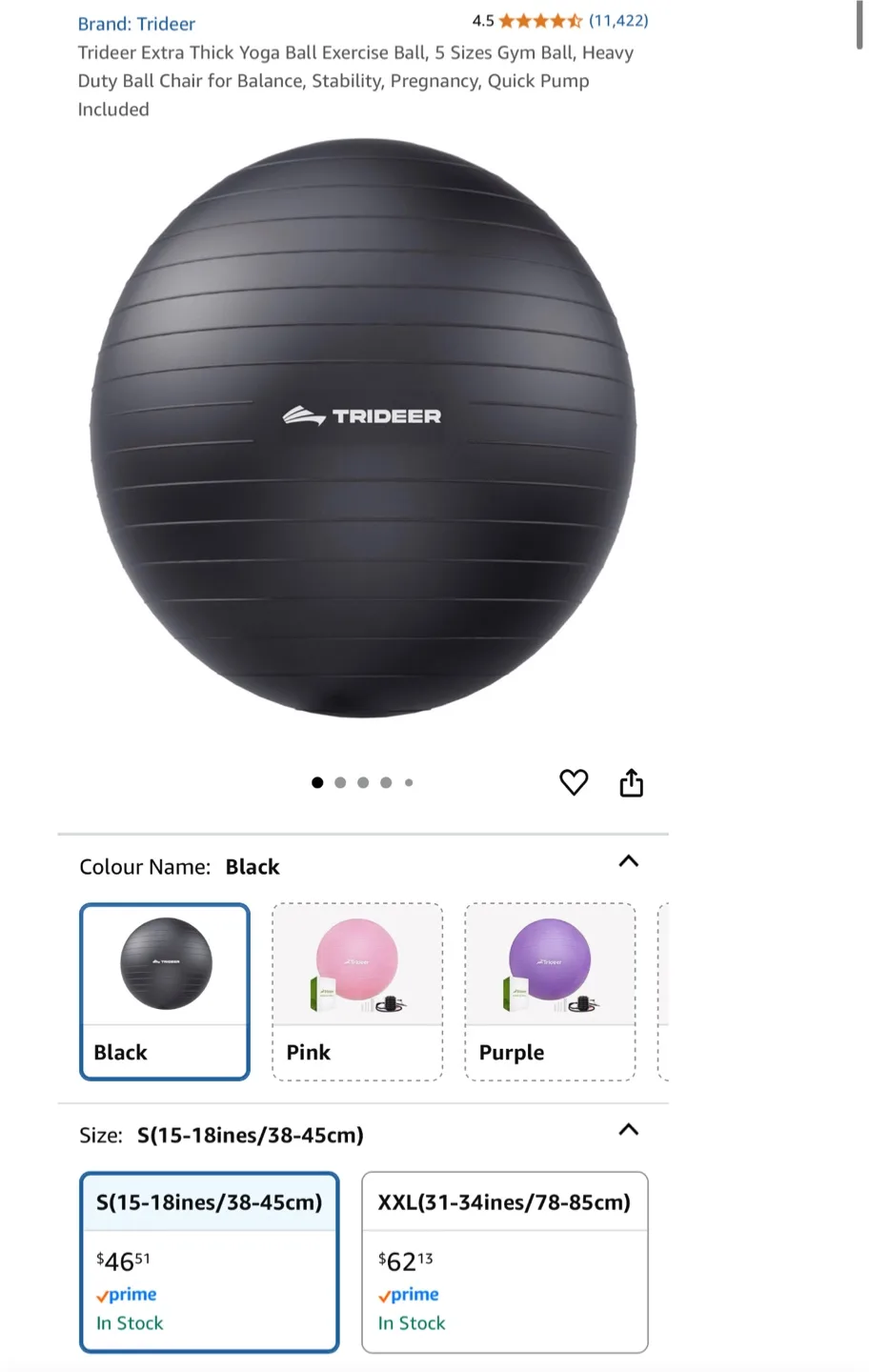 Yoga Exercise Ball Extra Thick - Small 🇨🇦 image indicator(6)