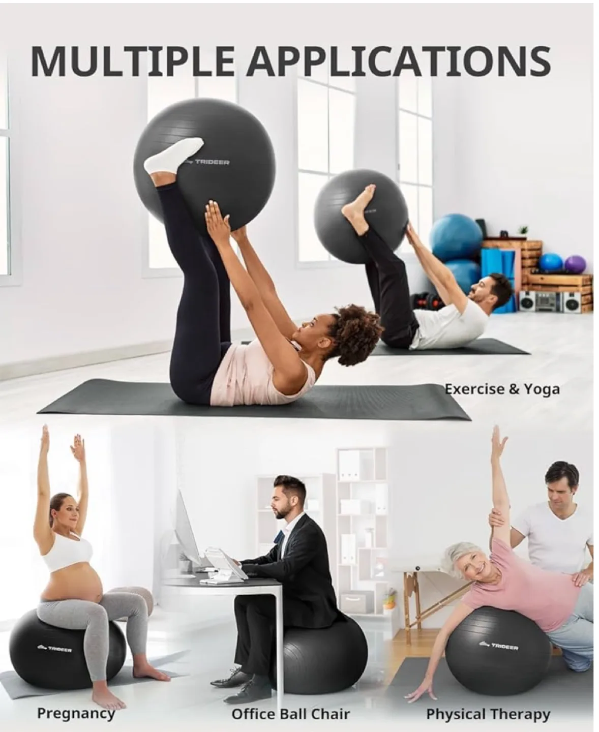 Yoga Exercise Ball Extra Thick - Small 🇨🇦 image indicator(5)