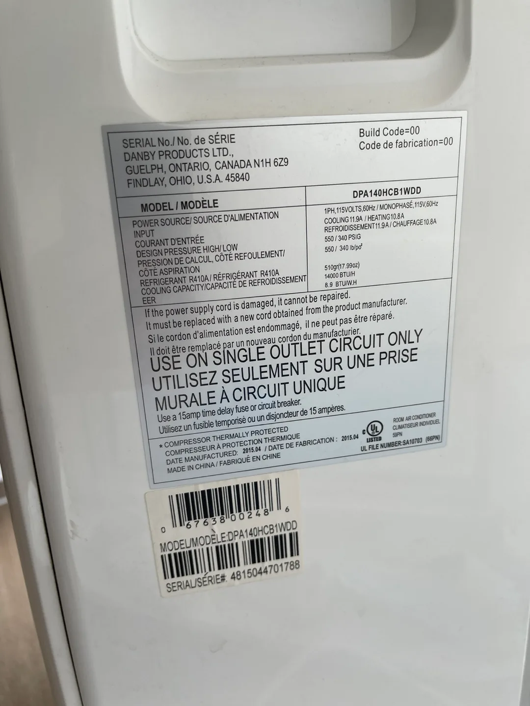 Danby Designer Portable Air Conditioner in white image indicator(3)