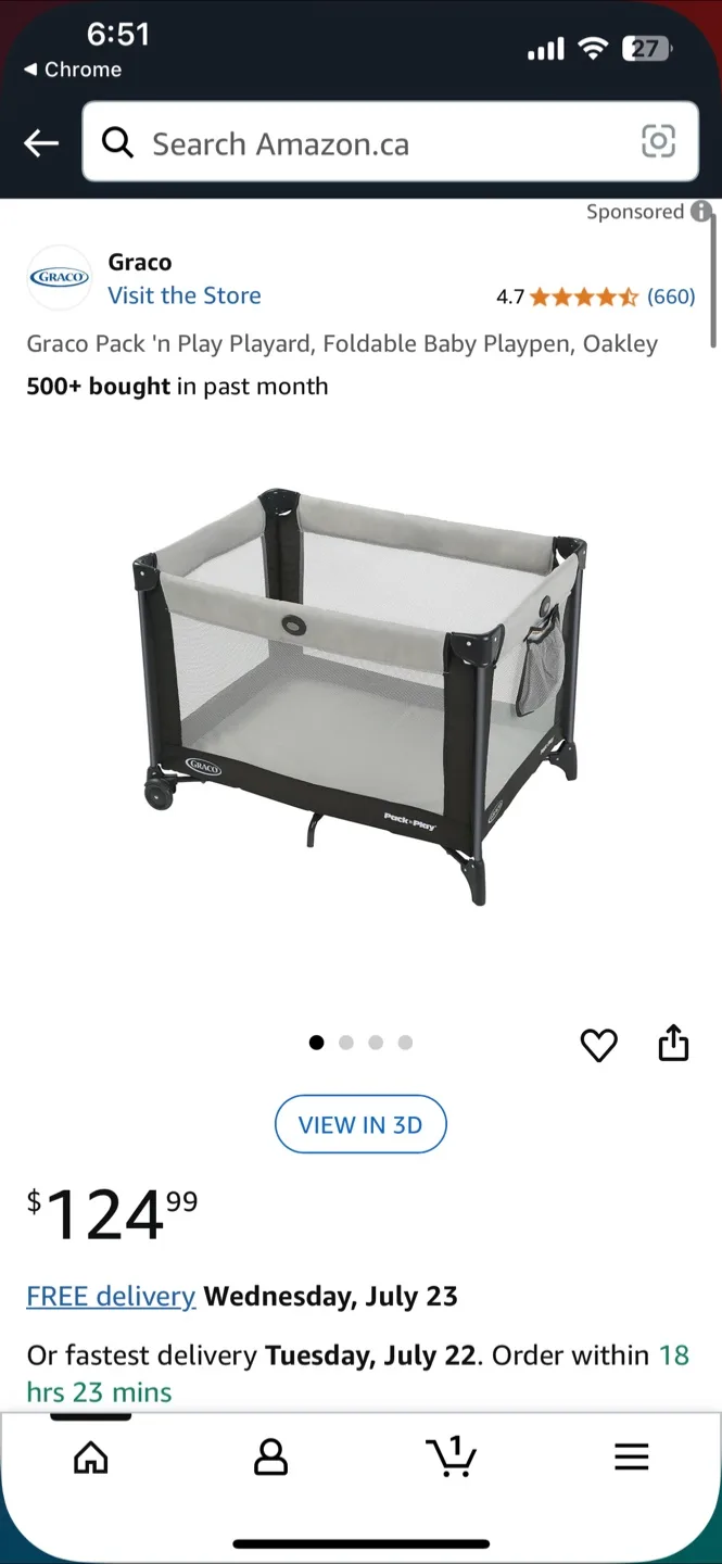 Graco Pack 'n Play Playard - Foldable Baby Playpen thumbnail