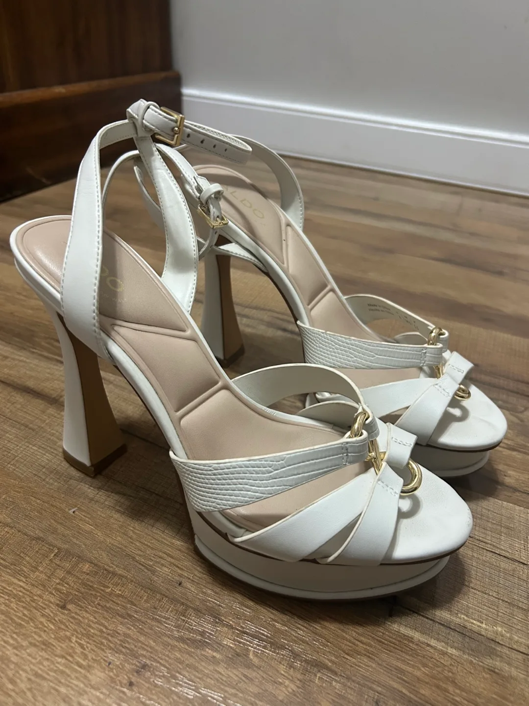 ALDO White Platform Heels thumbnail