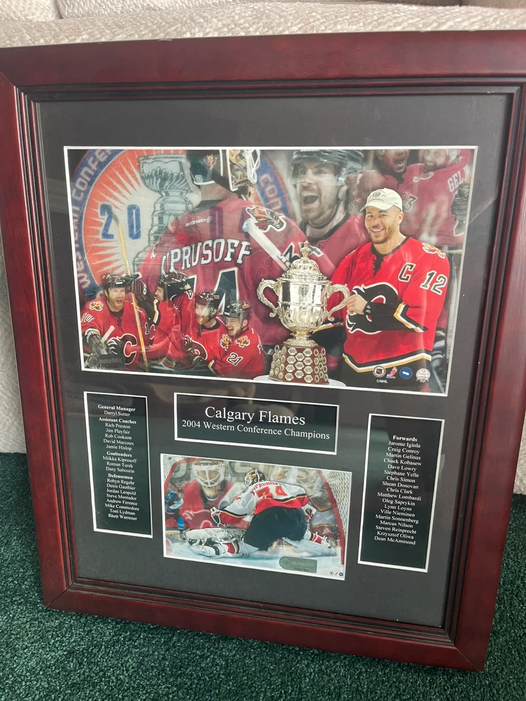Calgary Flames 2004 Western Conference Champs Framed Picture thumbnail