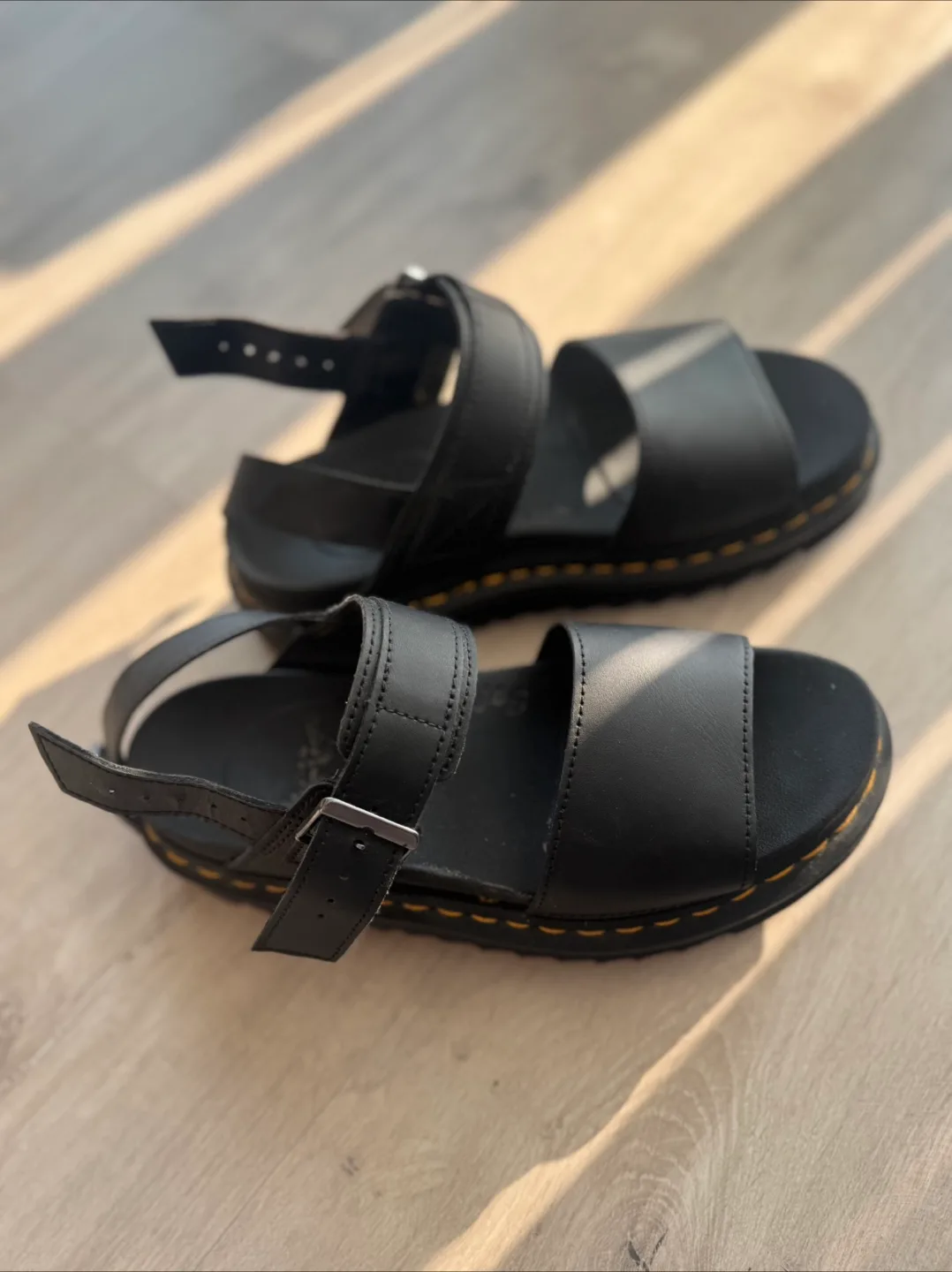 Dr. Martens Blaire Black Leather Sandals thumbnail