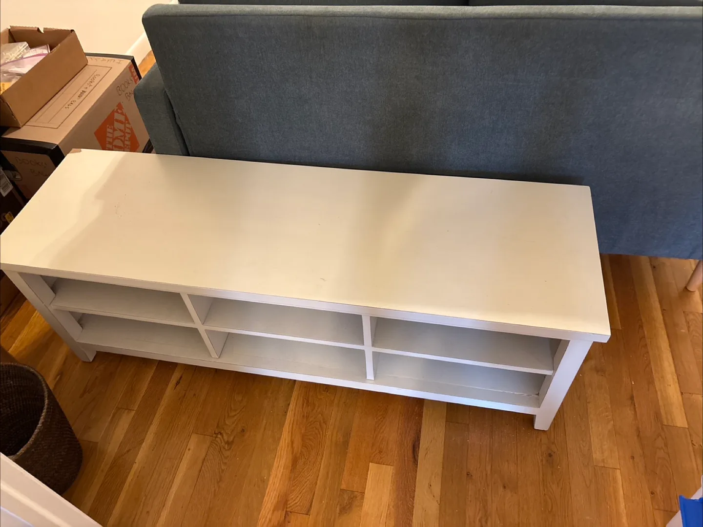 White Storage Bench/Side Table thumbnail