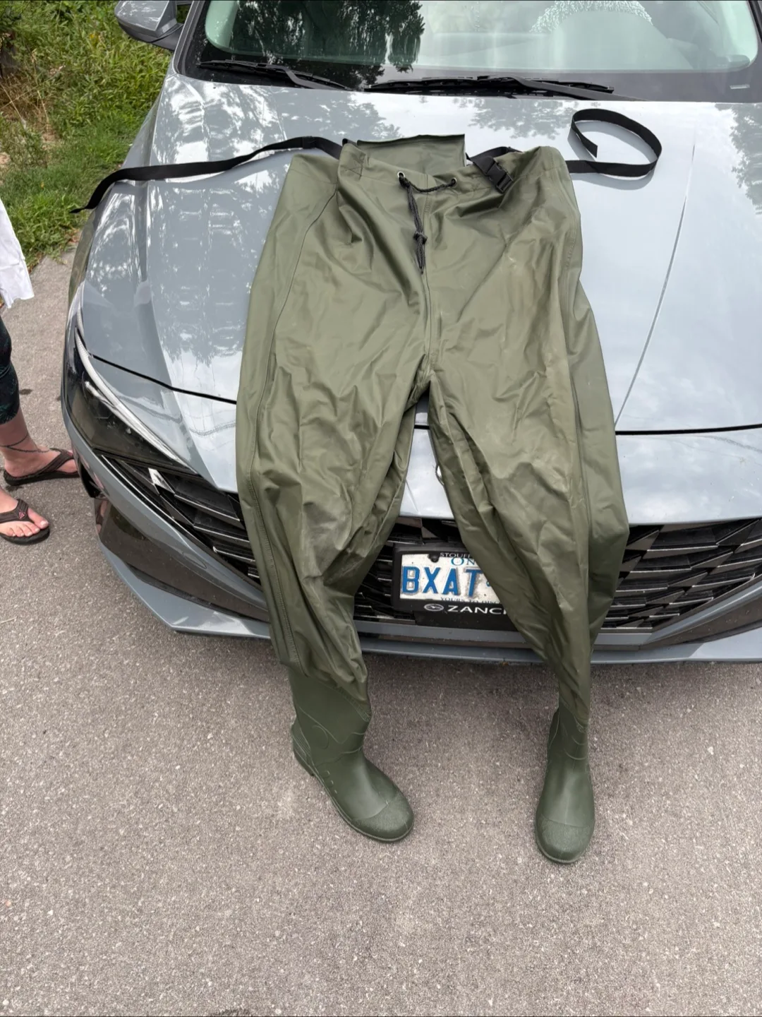 Olive Green Fishing Waders - Size 12 thumbnail