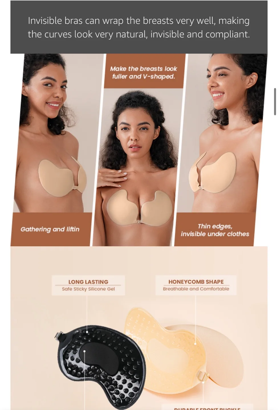 Invisible Bra - Sticky Push Up Bra 🇨🇦 image indicator(6)