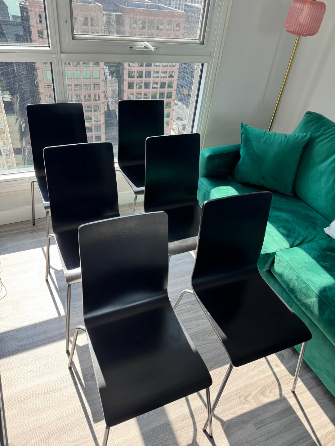 IKEA MARTIN Black Chair - Set of 6 thumbnail