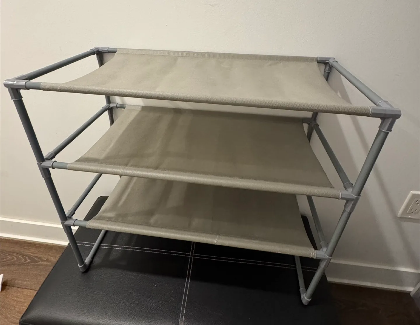 3-Tier Shoe Rack - Grey thumbnail
