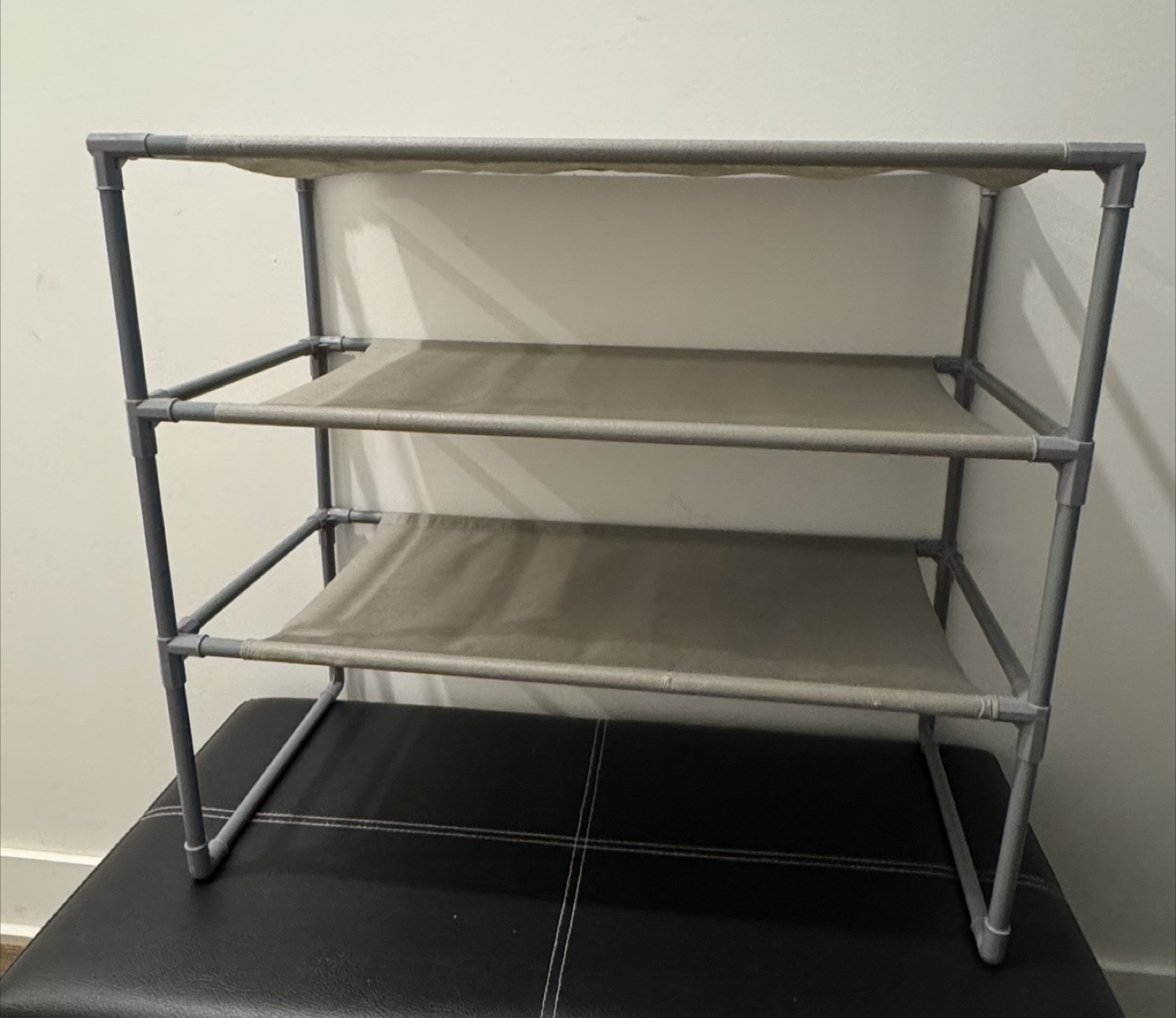 3-Tier Shoe Rack - Grey - photo 2