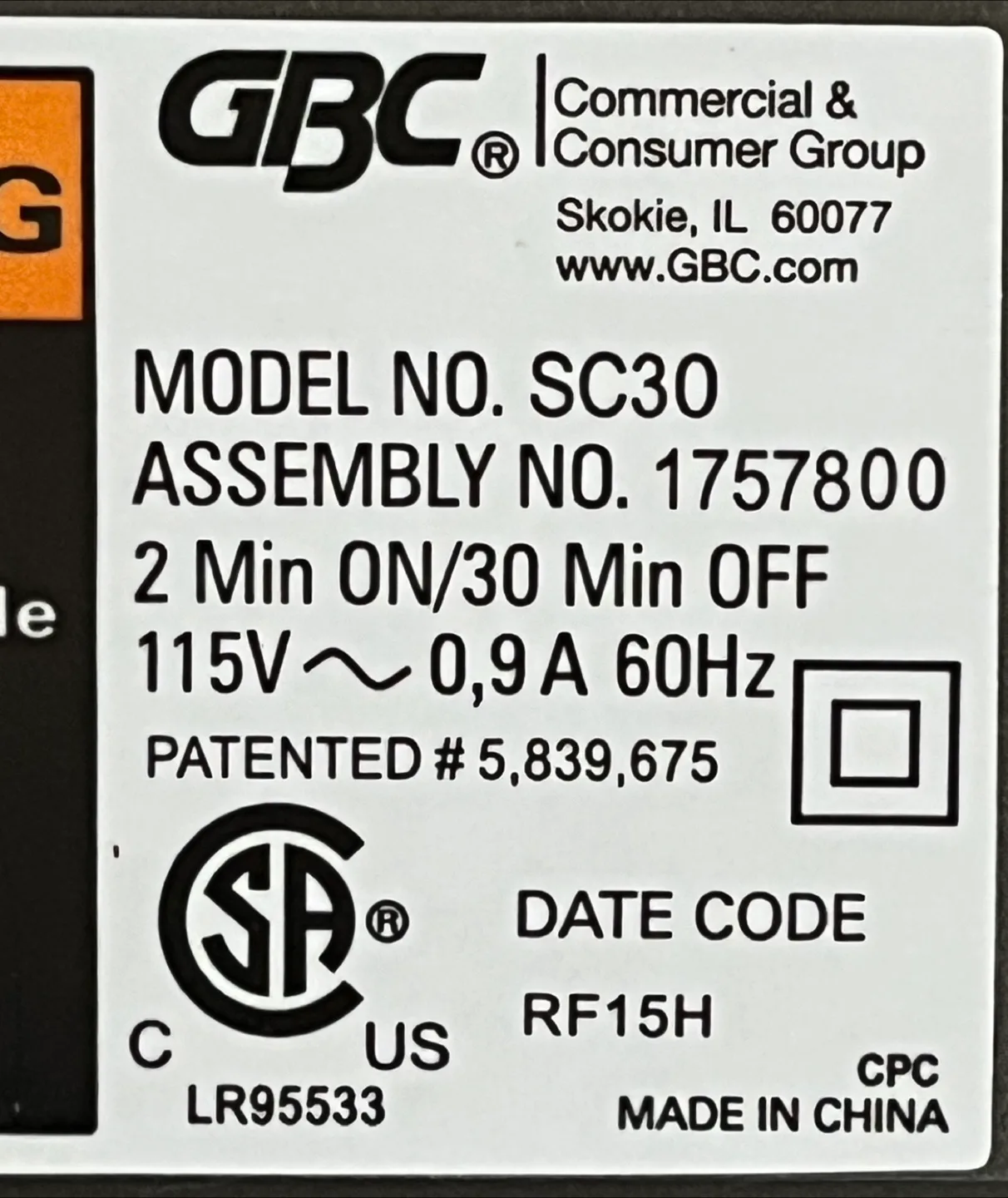 GBC Shredmaster SC30 Paper Shredder image indicator(4)