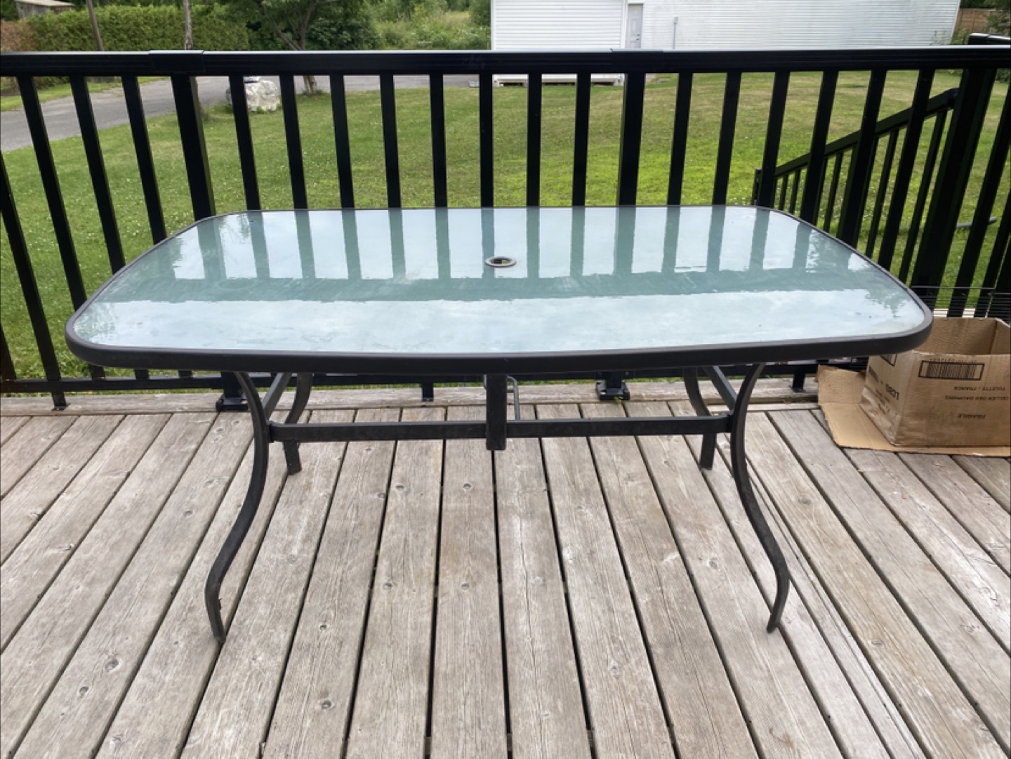 Glass Patio Table in Great Condition (CAN DELIVER) - photo 5