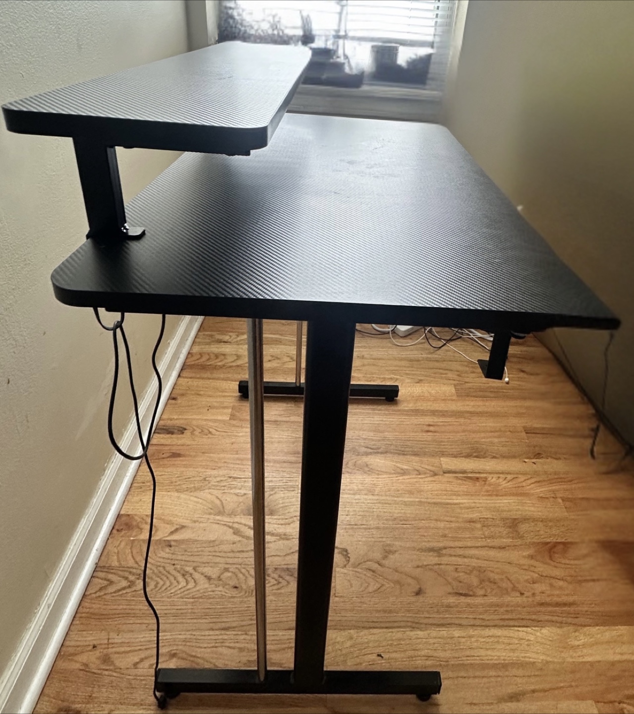 Black Gaming Desk with LED Lights