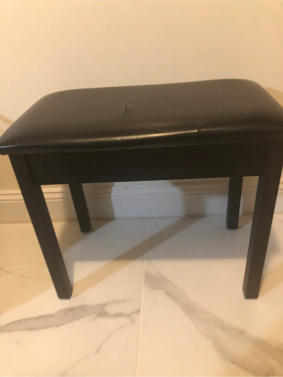 Black Cushioned Piano Bench thumbnail