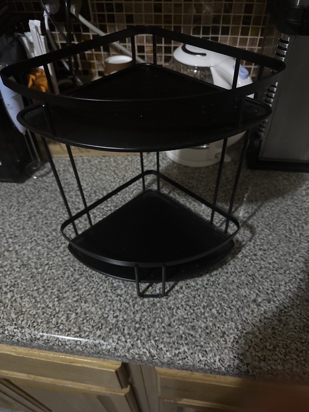 Black Metal Corner Shelf - photo 2