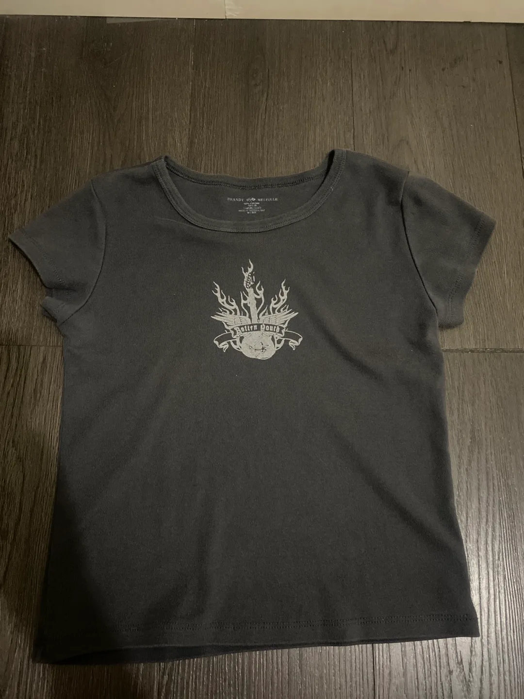 Brandy Melville Rotten Mouth Graphic Tee thumbnail