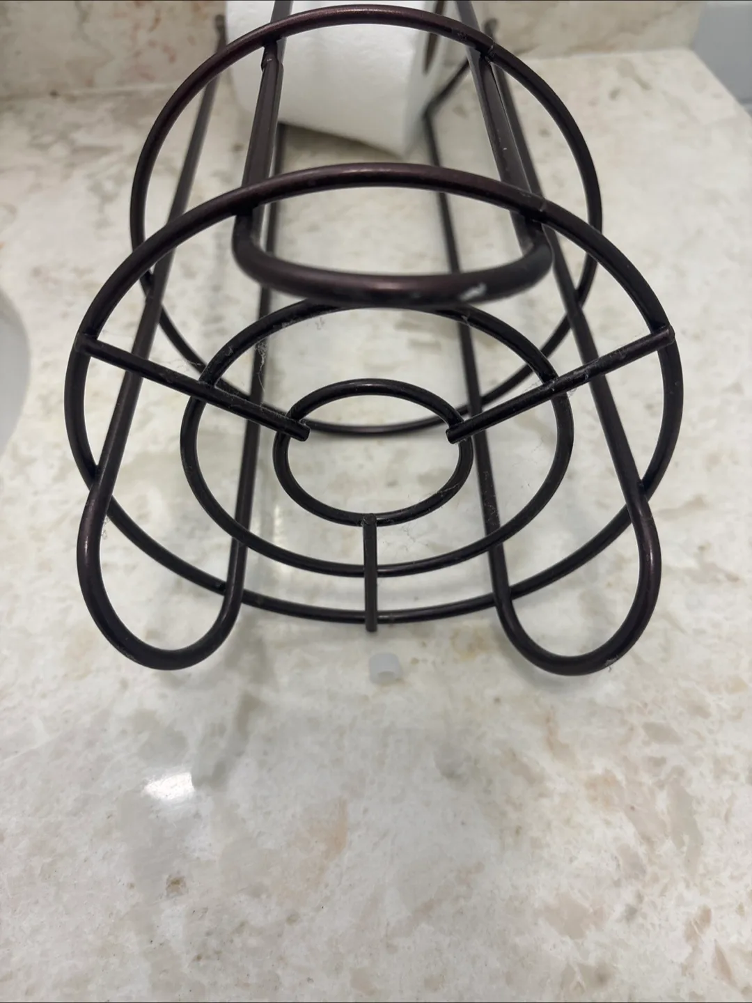 Brown Metal Toilet Paper Holder Stand image indicator(5)