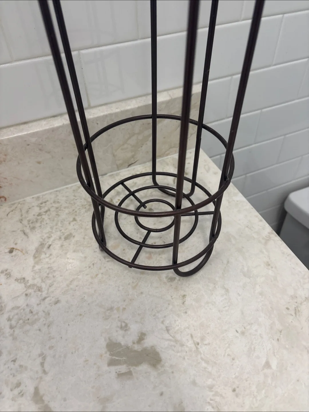 Brown Metal Toilet Paper Holder Stand image indicator(2)