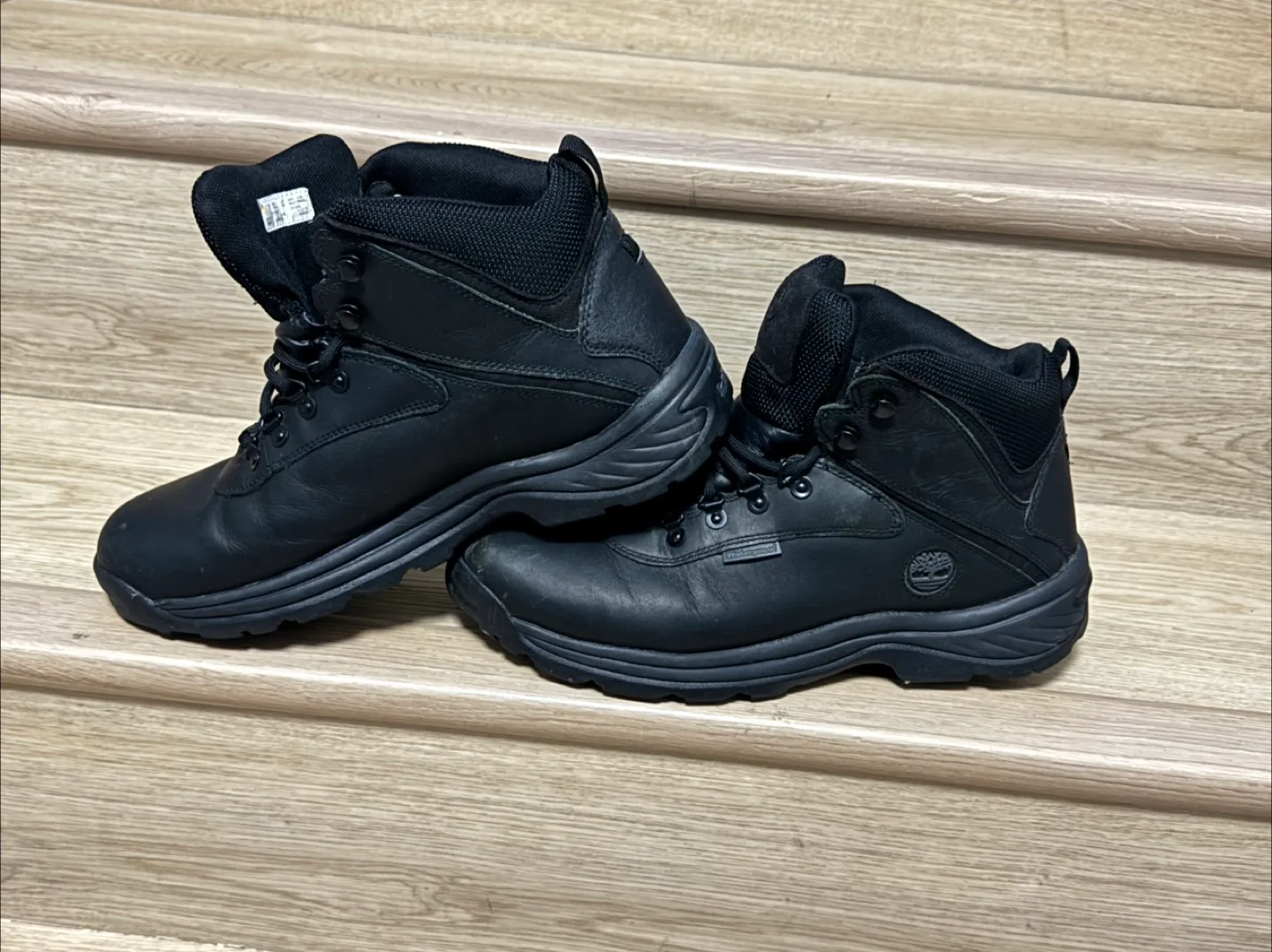 Timberland Black Leather Waterproof Boots thumbnail