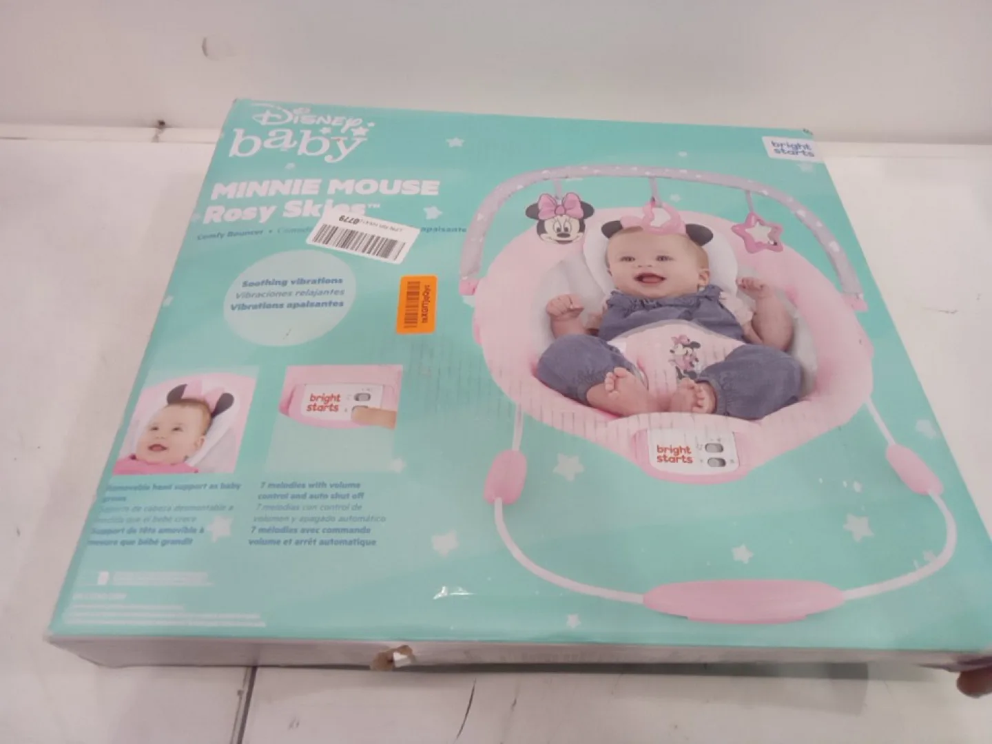 Disney Baby Minnie Mouse Rosy Skies Comfy Baby Bouncer thumbnail