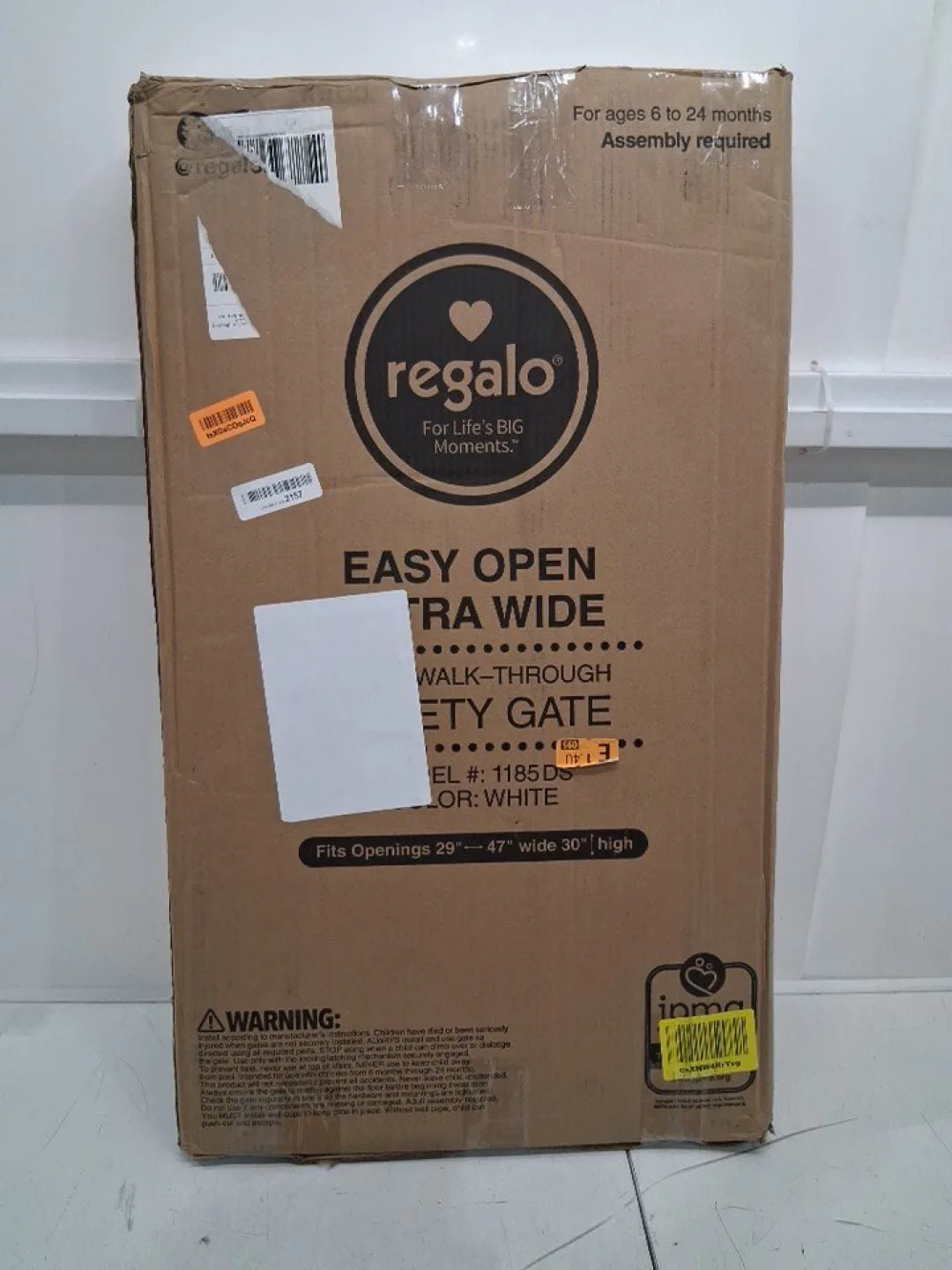 Regalo Easy Open Extra Wide White Safety Gate image indicator(2)