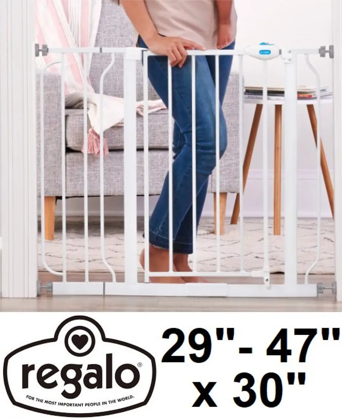 Regalo Easy Open Extra Wide White Safety Gate thumbnail